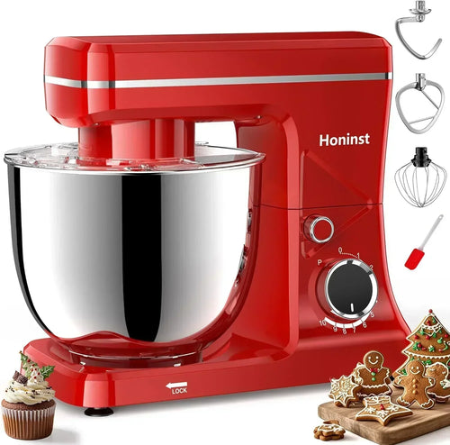 10-Speed Stand Mixer with 8-in-1 Splash Guard Tilt Head 6-Quart Stainless Steel Bowl wourant