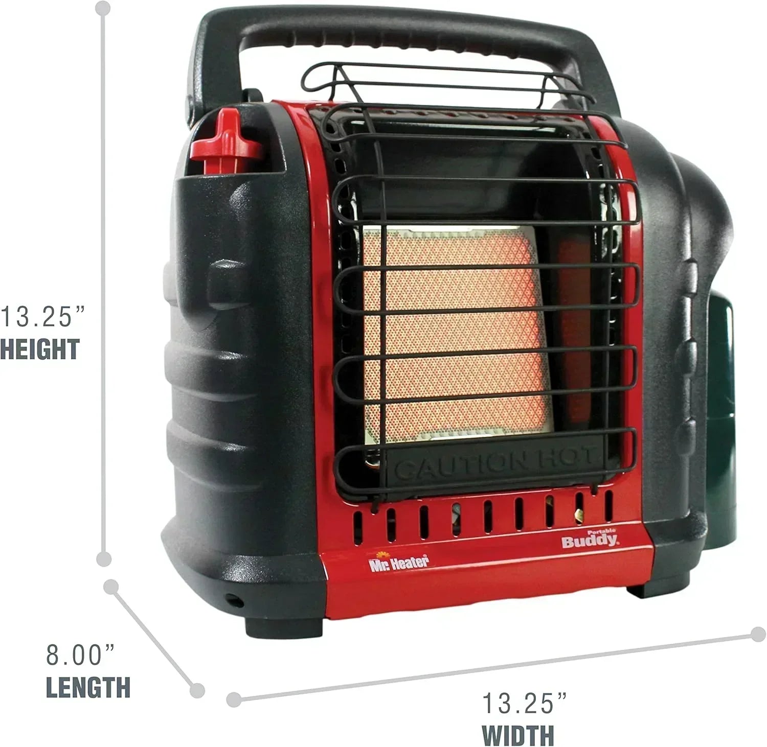 Portable Propane Radiant Heater 4000-9000 BTU for campers workshops patios and more wourant