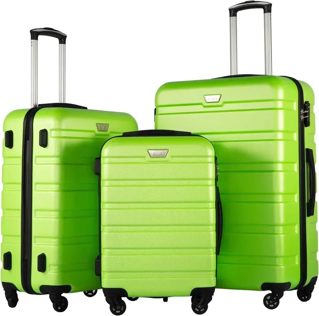 Luggage 3 Piece Set Suitcase Spinner Hardshell Lightweight TSA Lock wourant