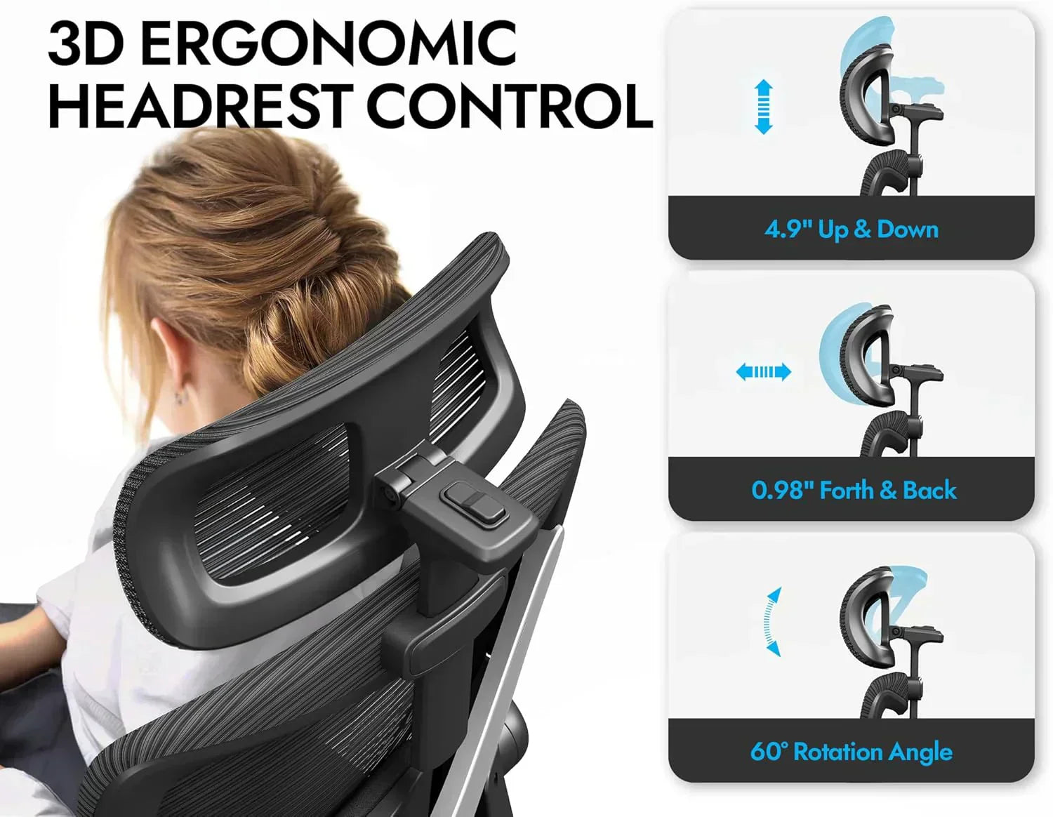 Office computer desk and chair gaming chair with lumbar support and headrest wourant