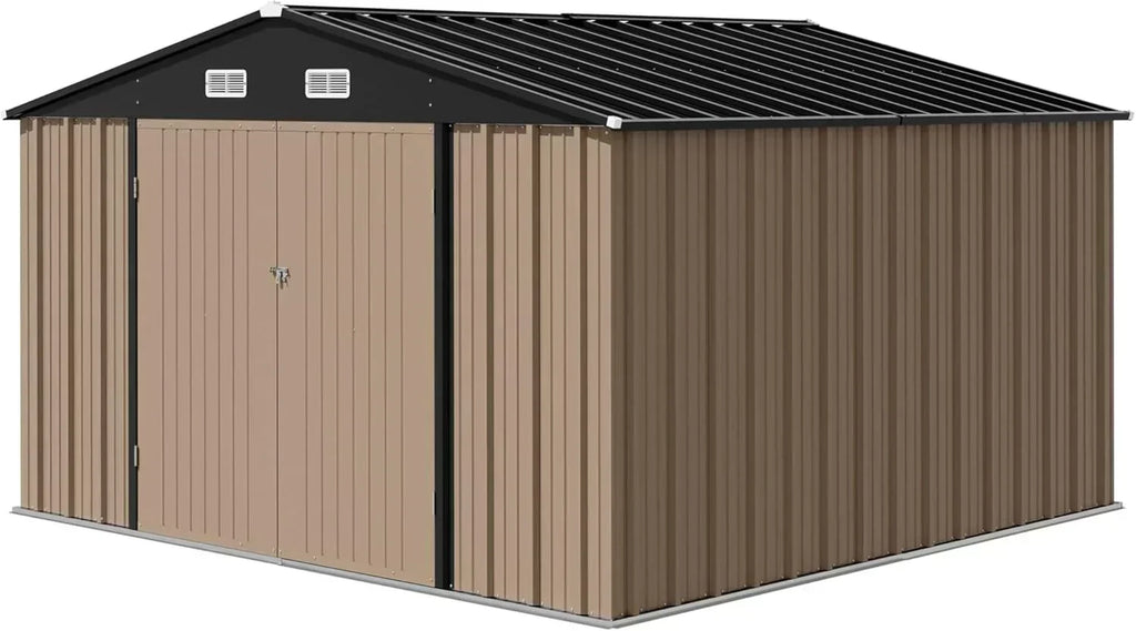 Devoko Outdoor Storage Shed Lockable Metal Garden Shed Steel Anti-Corrosion Storage House wourant