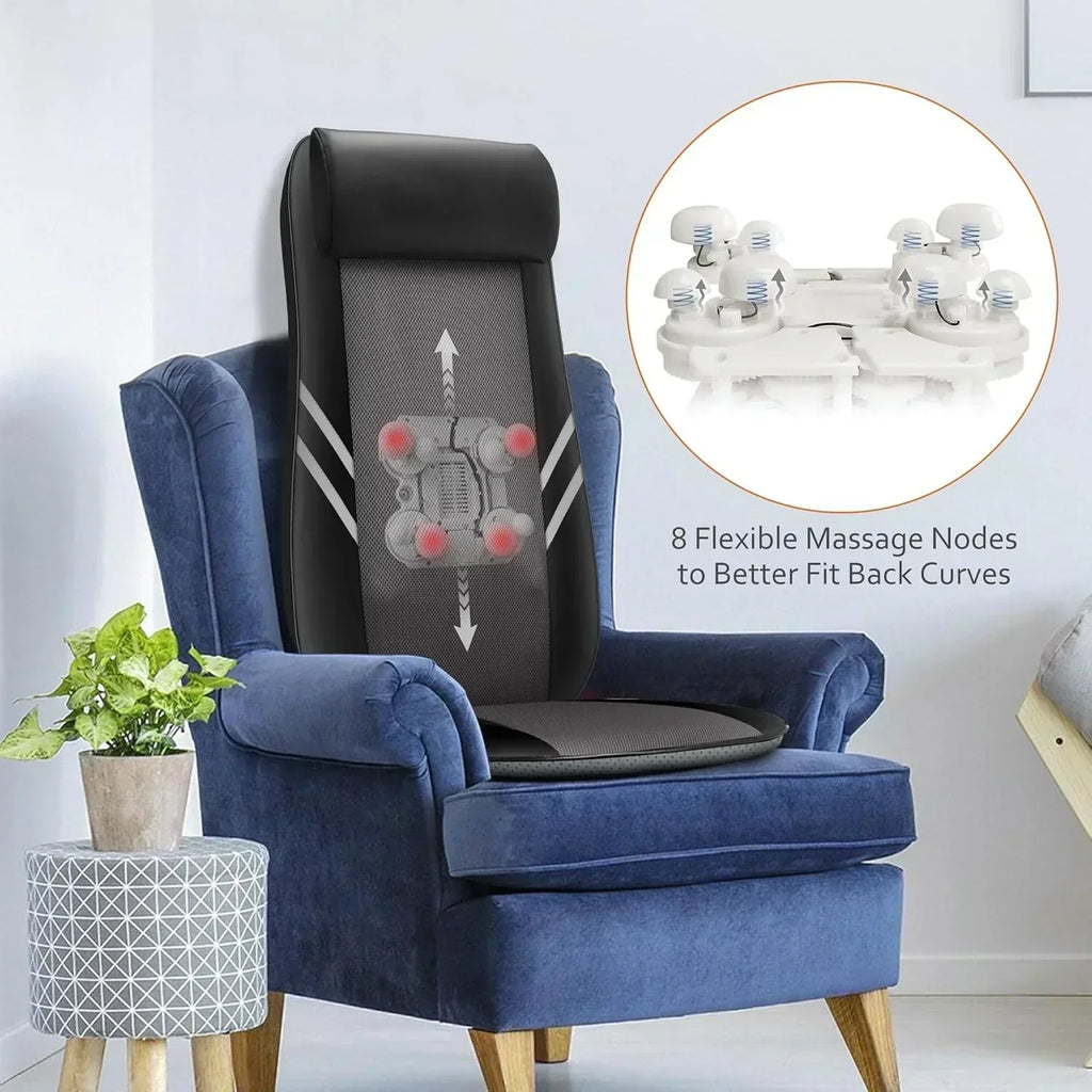 Snailax Shiatsu Massage Cushion with Heat Massage Chair Pad Kneading Back Massager for Home wourant