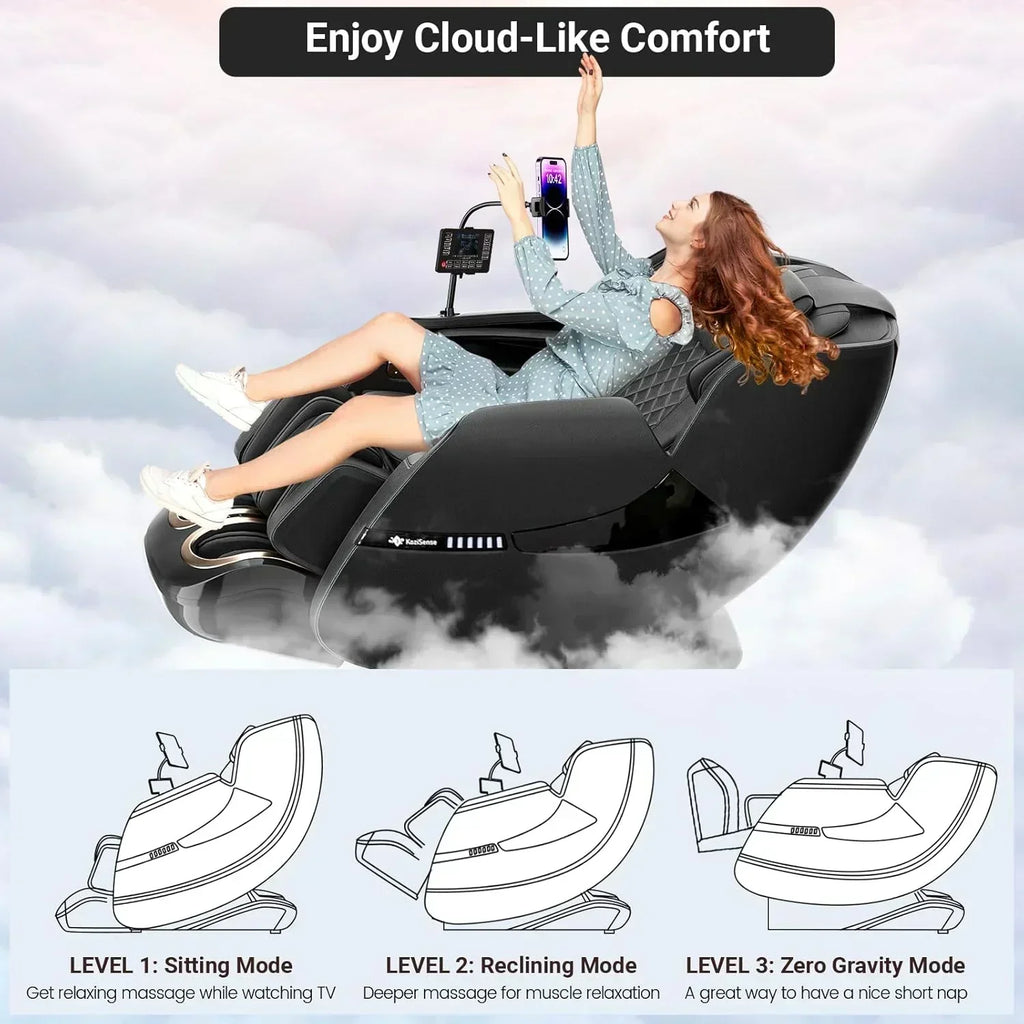 2025 Massage Chair Full Body Zero Gravity SL-Track Shiatsu Massage Recliner Chair with Heat wourant
