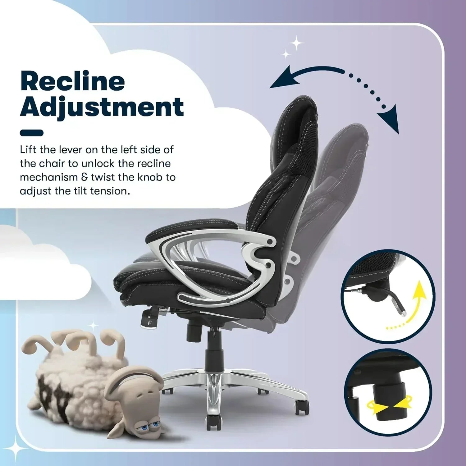 Executive office chair ergonomic computer desk and chair wourant