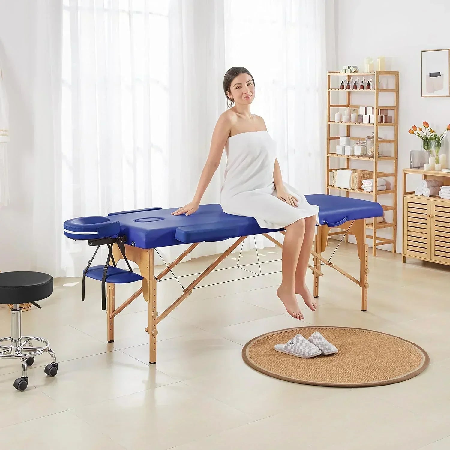 Yaheetech Massage Table Portable Lash Beds Spa Bed Massage Couch Foldable Spa Tables wourant