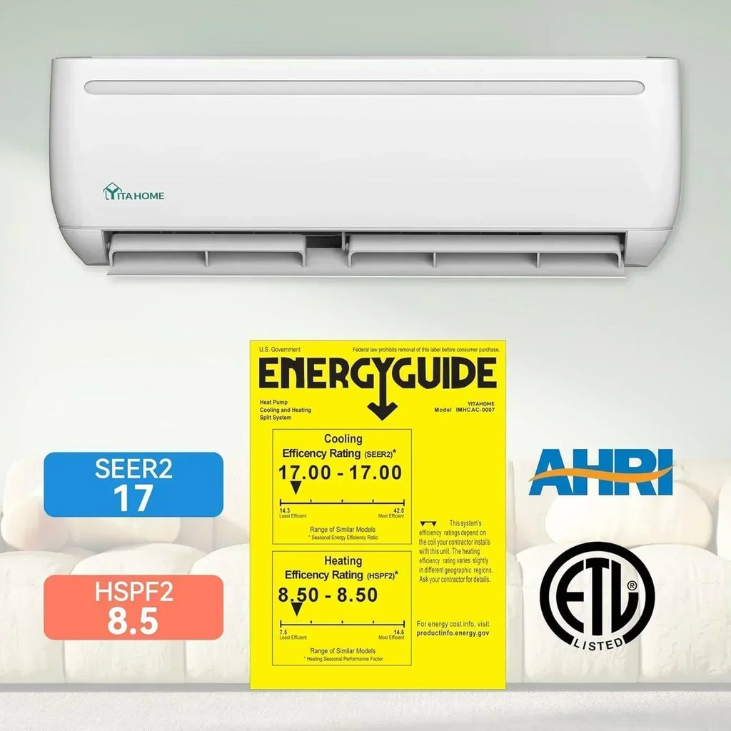 12000 BTU Mini Split Air Conditioner Heat Pump System Wifi Enabled 20 SEER2 115V Inverter Ductless wourant