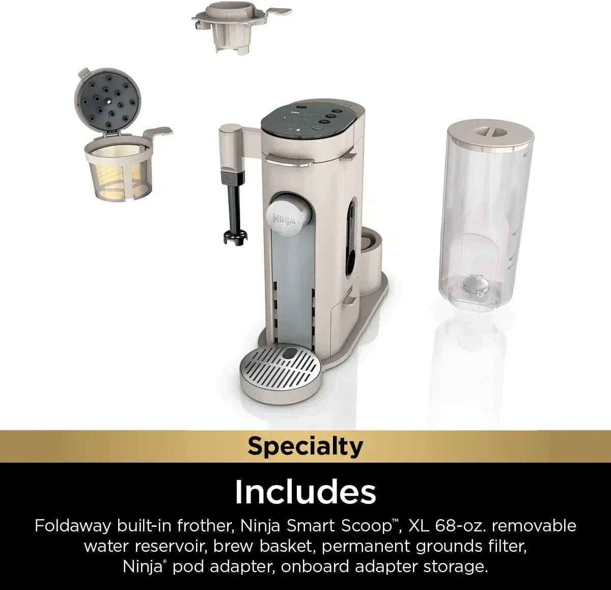 Ninja Coffee Maker Single Cup Brews with pods and grounds K-Cup compatible 4 brewing methods wourant