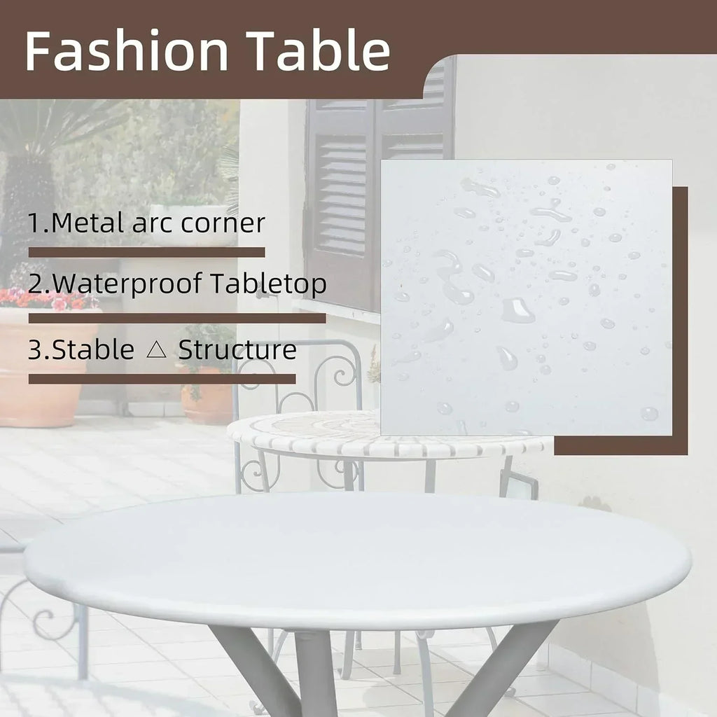 Shintenchi 3 Pieces Patio Bistro Sets Outdoor Textilene Fabric Conversation Bistro Set wourant