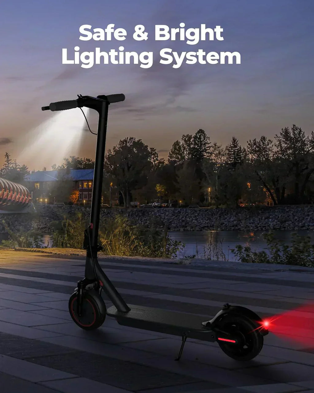 Volpam electric scooter Powerful electric motor Solid tires 28/21/12 mile range wourant