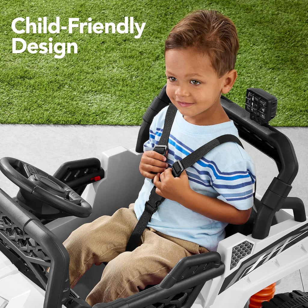 Children's black UTV electric children's car wourant