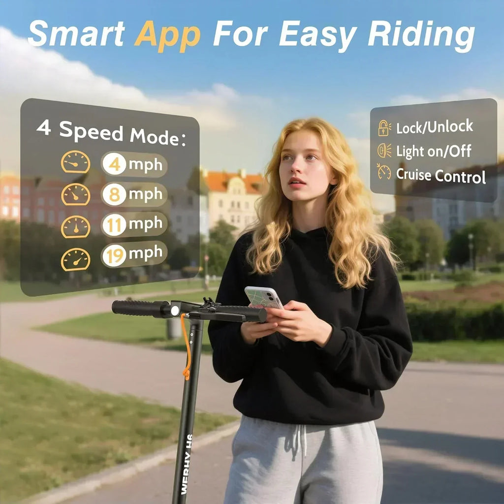 Electric Scooter 350W/500W Motor Top Speed 19/22 mph Max 16/23/28Miles Ranges Foldable E Scooter wourant