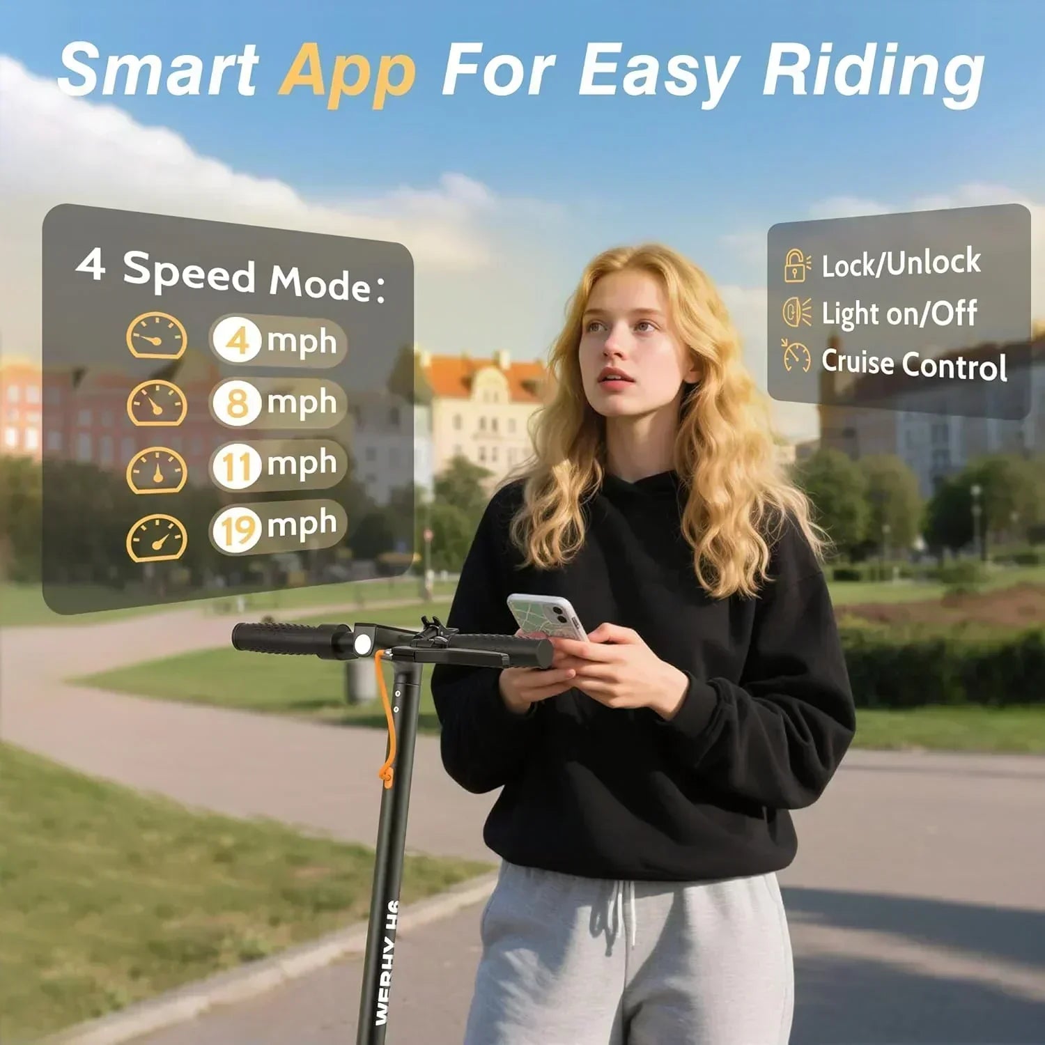 Electric Scooter 350W/500W Motor Top Speed 19/22 mph Max 16/23/28Miles Ranges Foldable E Scooter wourant