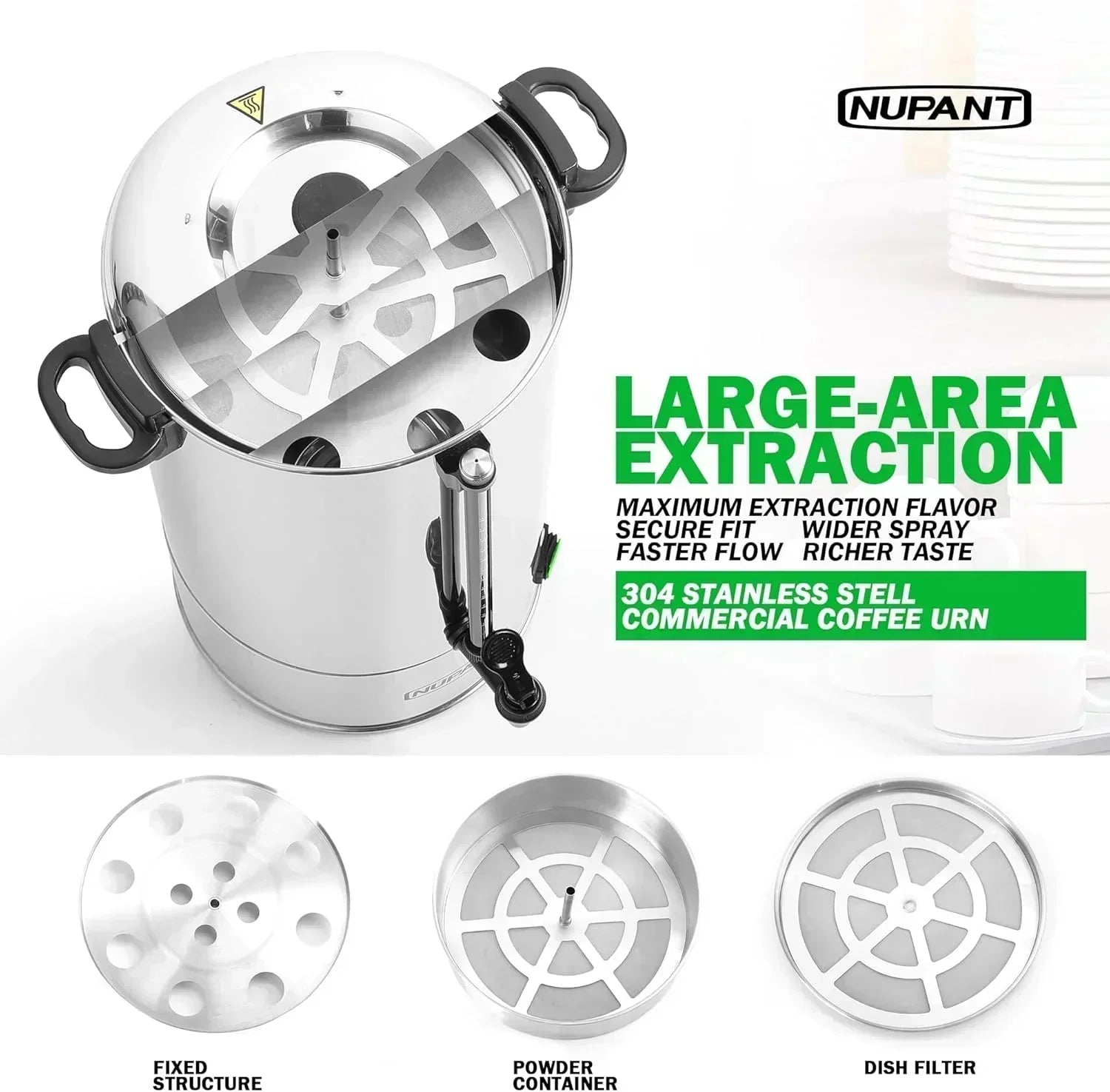 Commercial coffee maker 15 liters 304 stainless steel wourant
