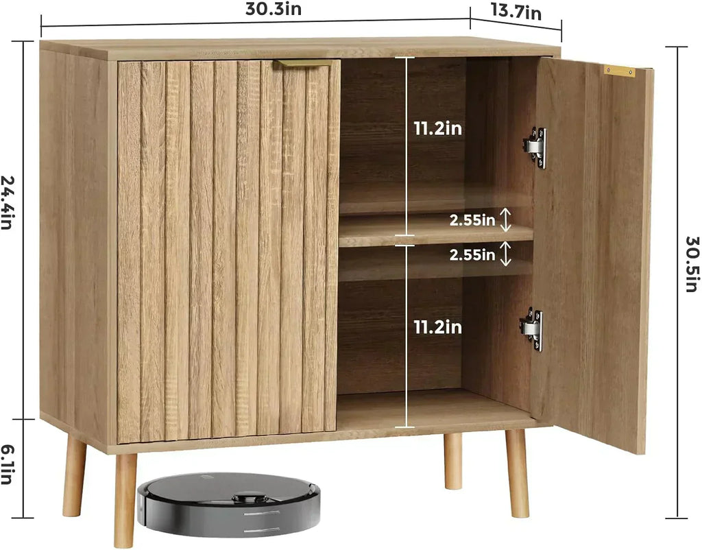 Free Standing Cabinet Black Wood for Living Room Bedroom Dining Room Hallway wourant
