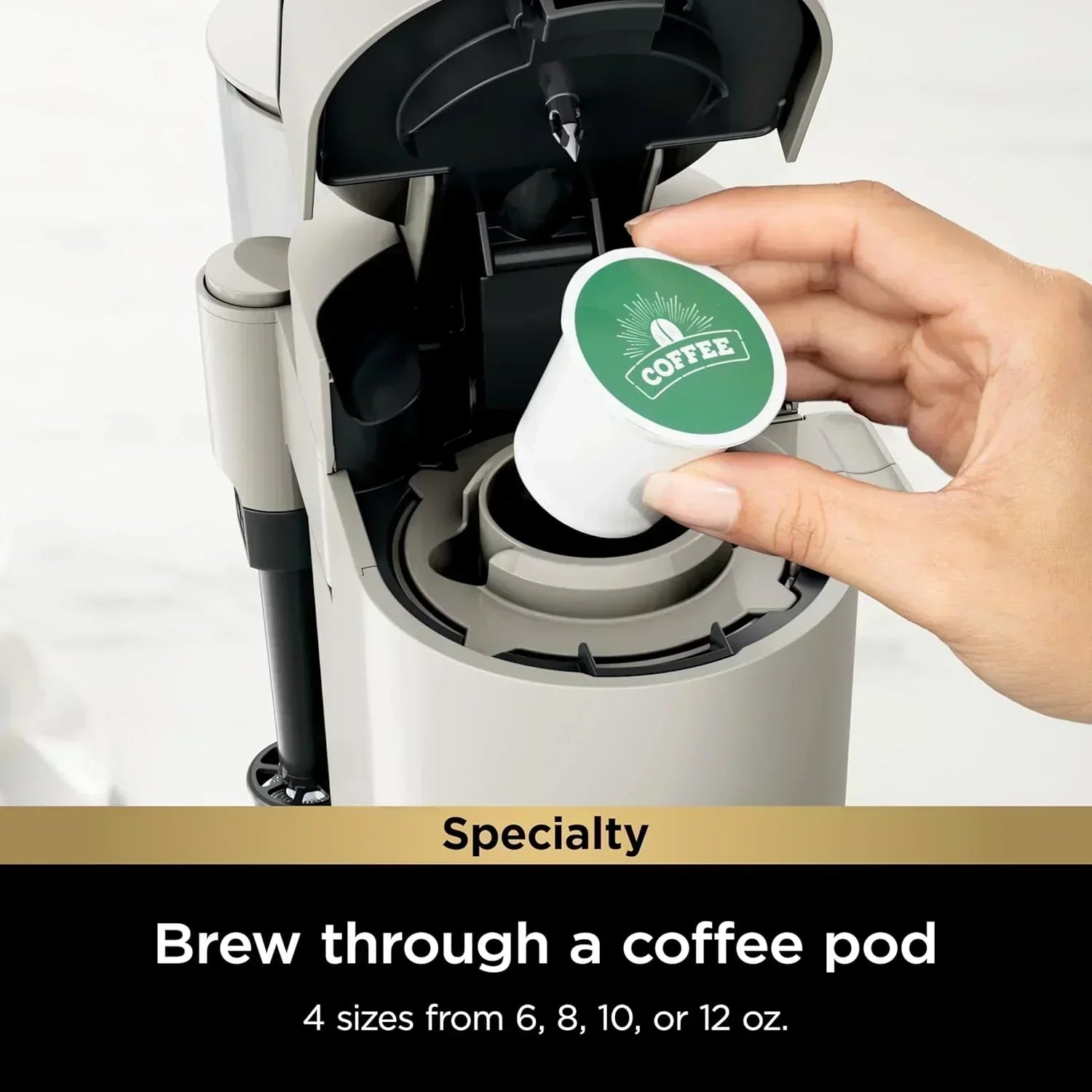 Ninja Coffee Maker Single Cup Brews with pods and grounds K-Cup compatible 4 brewing methods wourant