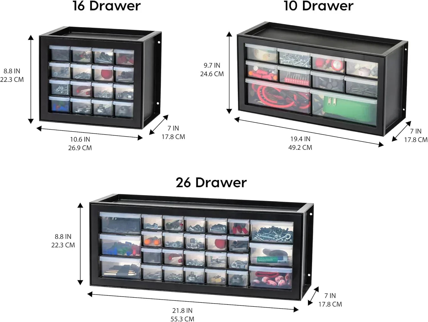 IRIS USA Screw Tool Organizer Small Parts Cabinet Chest Storage Drawers Organization Toolbox wourant