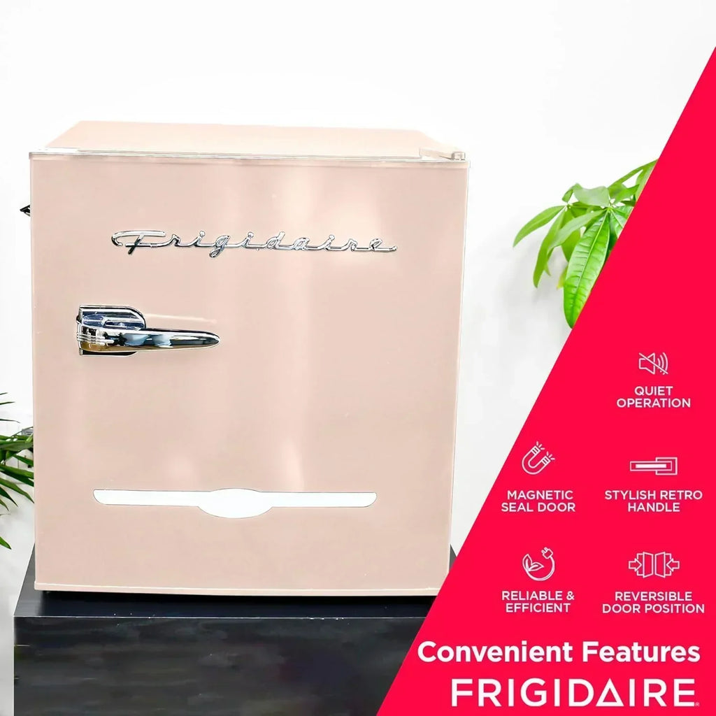 Frigidaire EFR176 Retro Compact Fridge with Chiller Mini Refrigerator Built-in Bottle Opener wourant