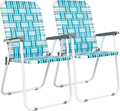 VINGLI Patio Lawn Webbed Folding Chairs Set of 2 Outdoor Beach Portable Lawn Chair wourant