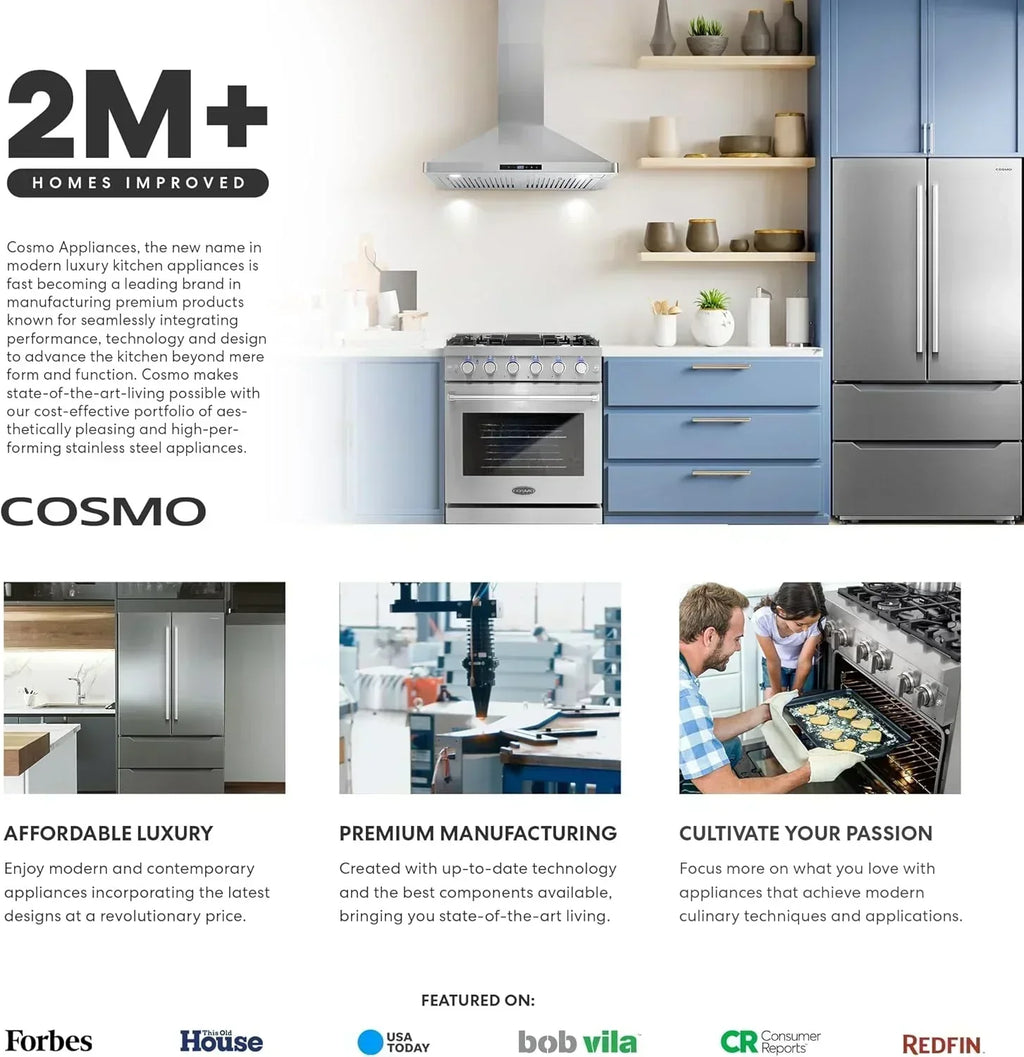 COSMO 30" Vista Series 380 CFM Ducted Wall-Mount Range Hood wourant