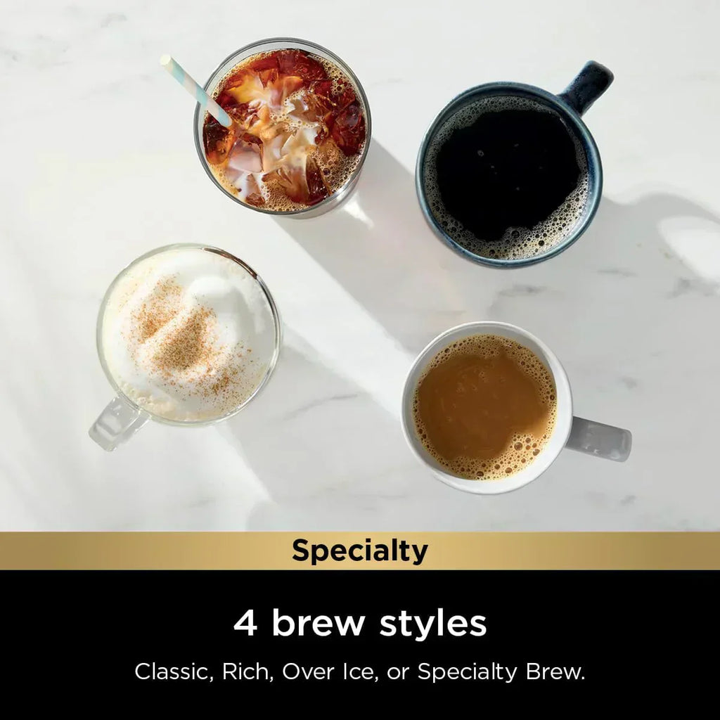 Ninja Pods Grounds Single-Serve Coffee Maker K-Cup Pod Compatible Brews Grounds Compact Design wourant