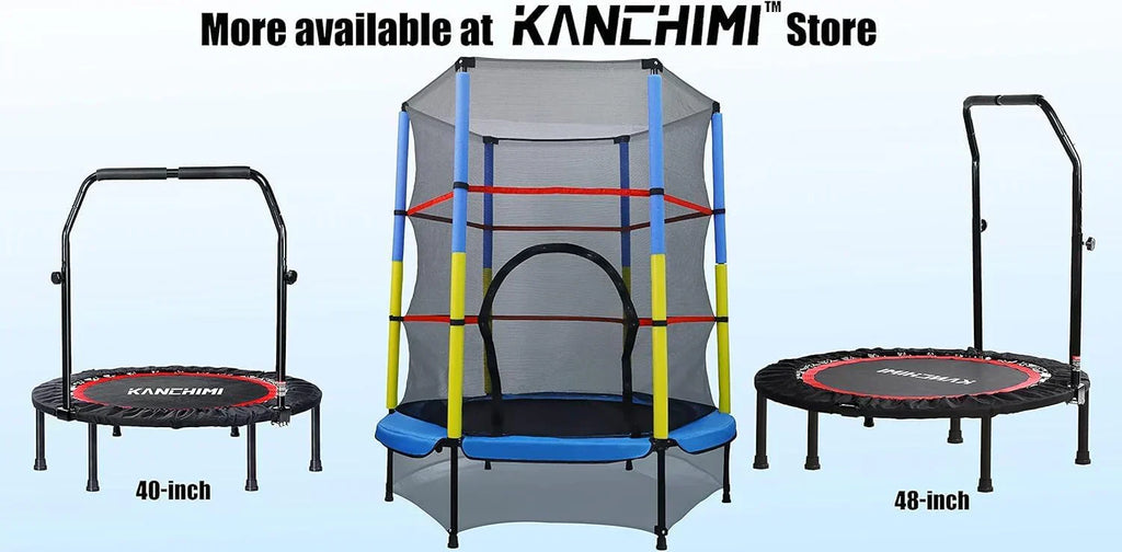 Kanchimi 40" 48" Folding Mini Fitness Indoor Exercise Workout Rebounder Trampoline wourant
