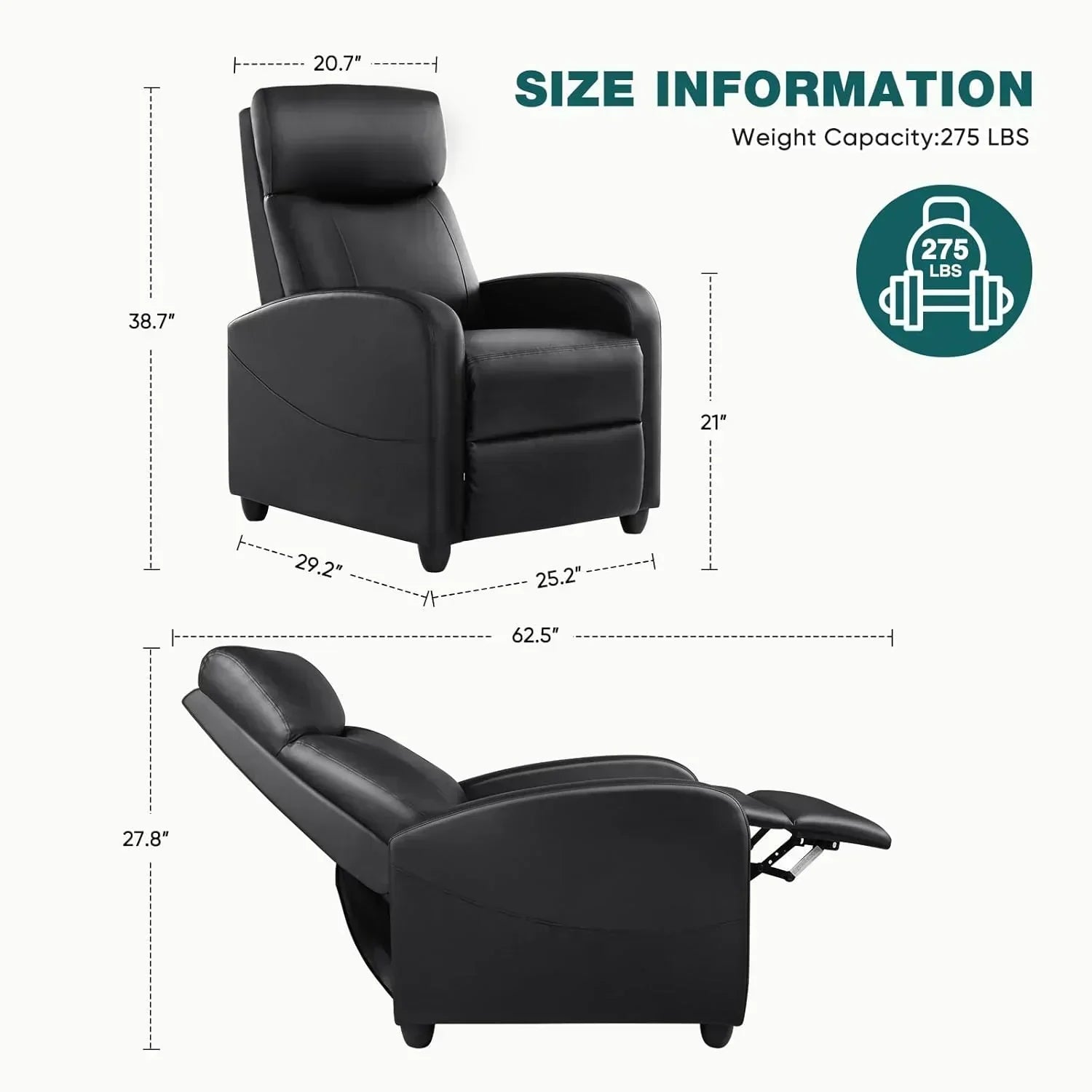 Swivel high-back rocking chair with footrest padded glider baby chair with comfortable deep seat wourant