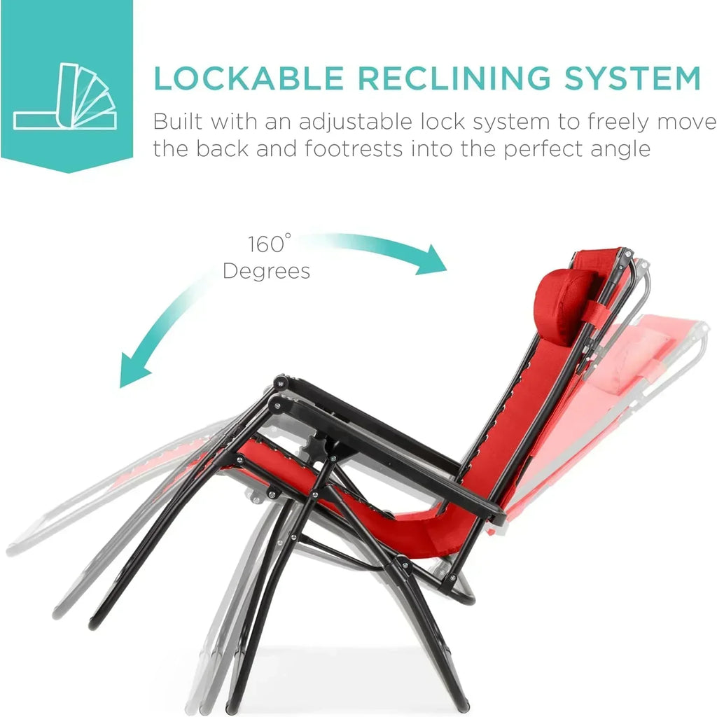 Best Choice Products Folding Zero Gravity Recliner Patio Lounge Chair Adjustable Canopy Shade wourant