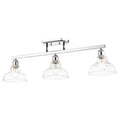 Decorative Lights Carver 3 Light Semi-Flush Matte Black with Clear Glass wourant