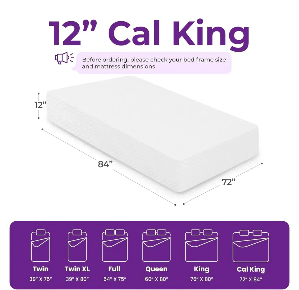 GAESTE 8-inch Fully Cooling Gel Memory Foam Mattress Mattress-in-a-Box wourant