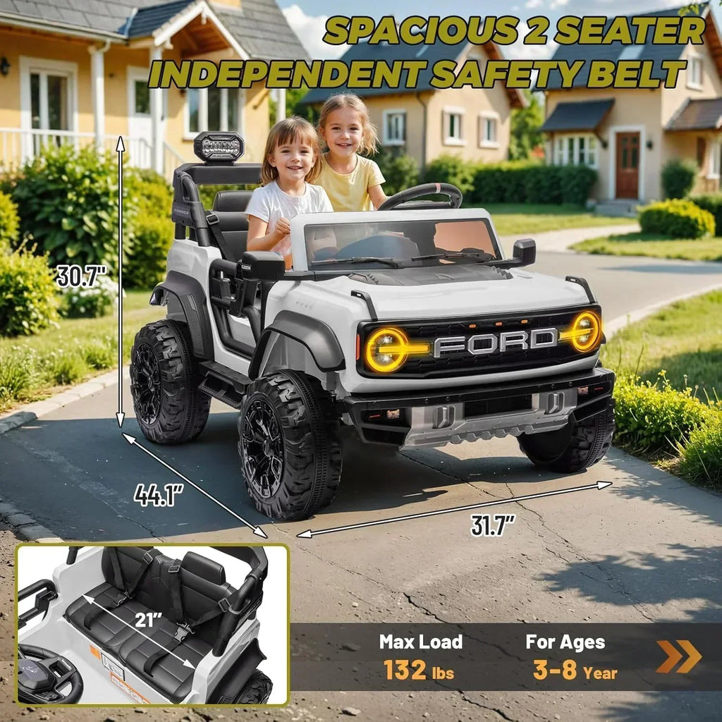 Bronco Raptor Two-Seater Ride-On Car Truck Toy Blue wourant