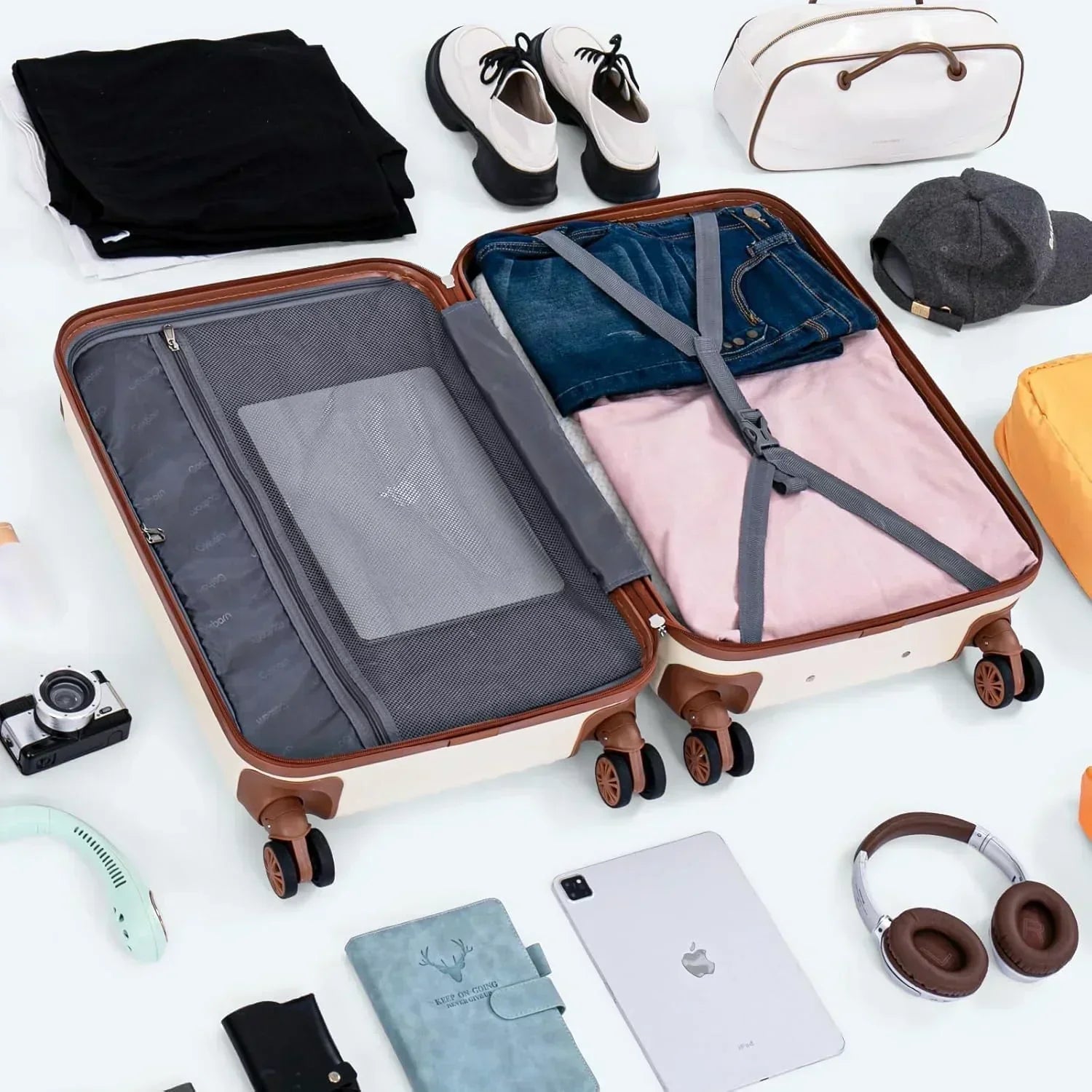 Luggage Sets 5 Piece Suitcases with Wheels Suitcase Set ABS Hard Case Luggage wourant