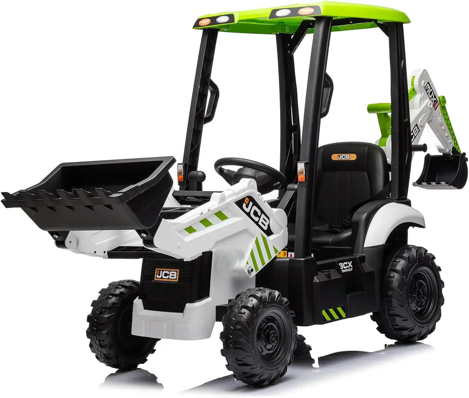 12V JCB Ride On Excavator Ride on Toys for Kids 4-8 Electric Car for Kids with Tractor wourant