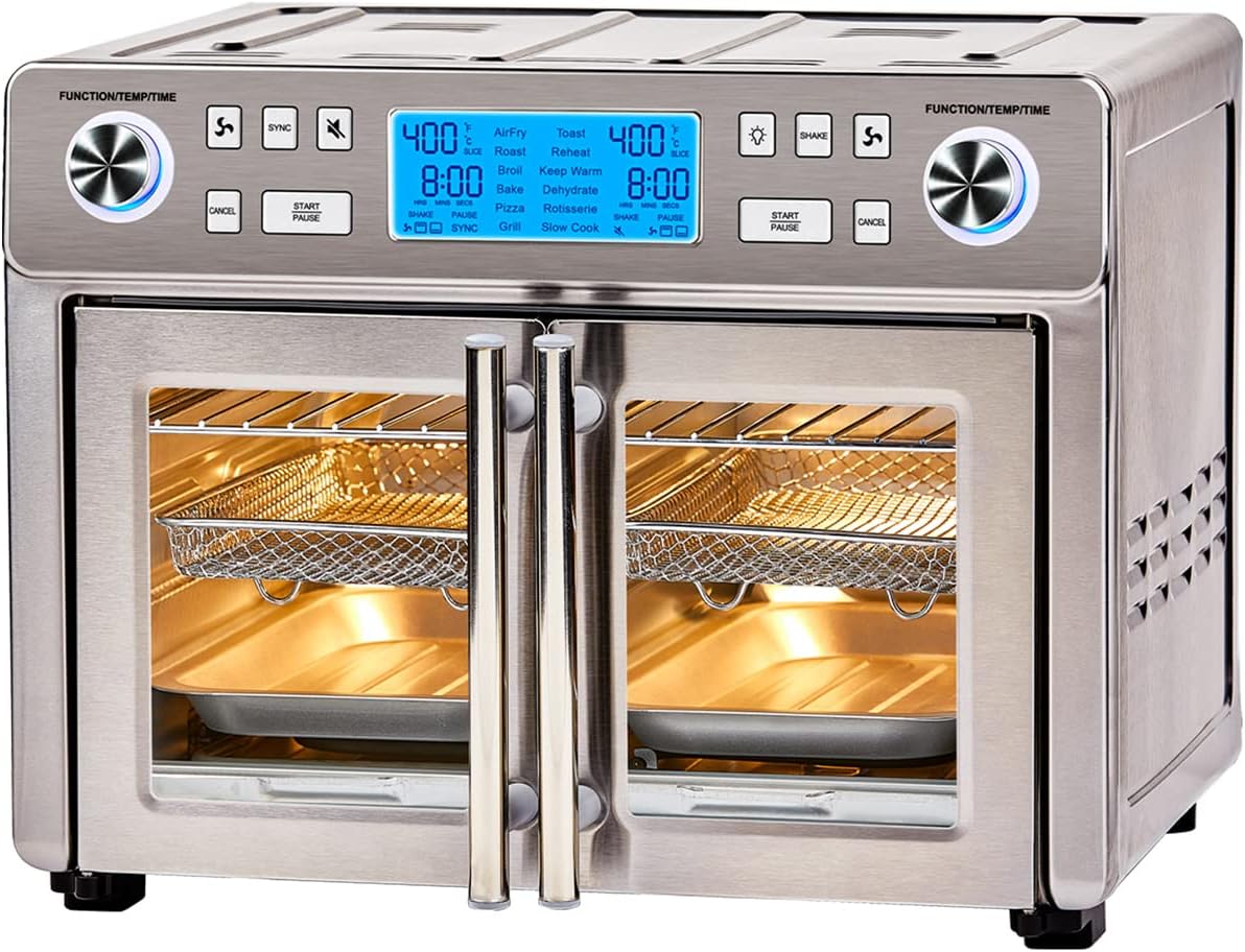 Emeril Lagasse Dual Zone 360 Air Fryer Oven Combo with French Door 25 QT Extra Large wourant