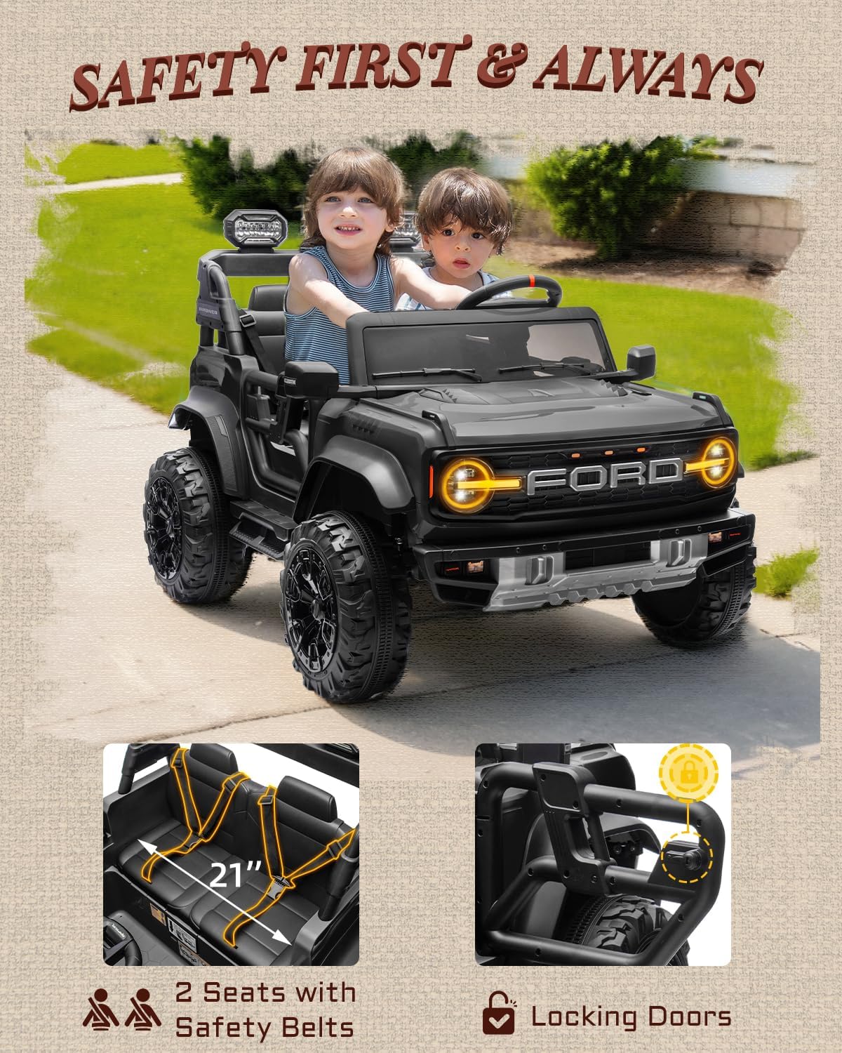 Kids Pink Ride-On Truck Battery Powered Electric Toy Car wourant