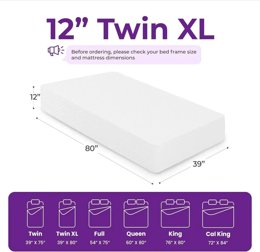 GAESTE 8-inch Fully Cooling Gel Memory Foam Mattress Mattress-in-a-Box wourant