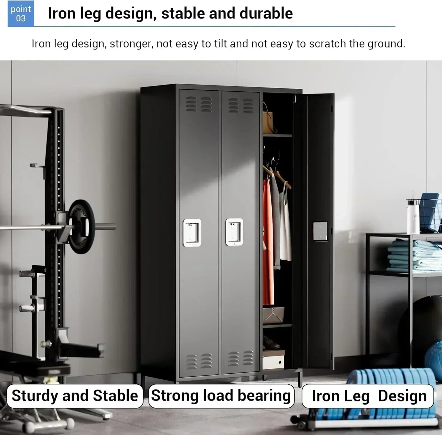 GAOMON Locker for Employees 6 Doors Locker Cabinet with Hooks Storage Locker wourant