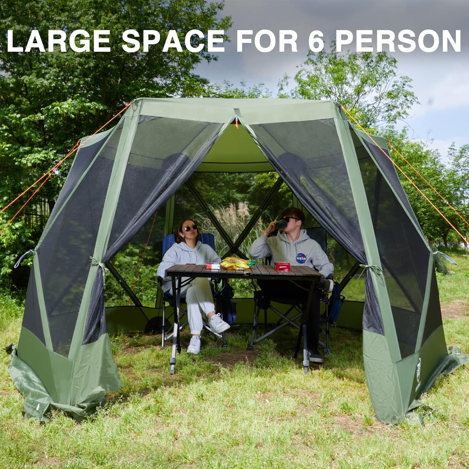 Pop up Screen House Tent for Camping 11.5 x 9.8 ft Instant Screened Gazebo Canopy wourant