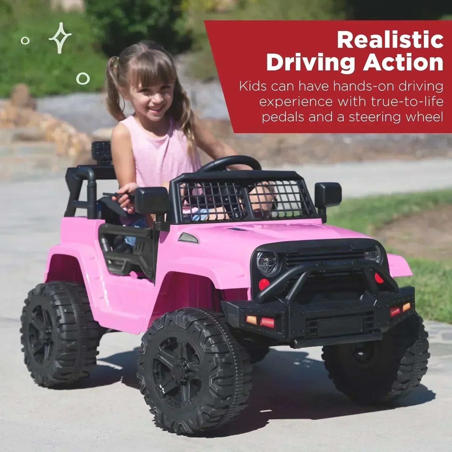 Best Choice Products 12V Kids Ride-On Truck Car with Spring Suspension and LED Lights wourant
