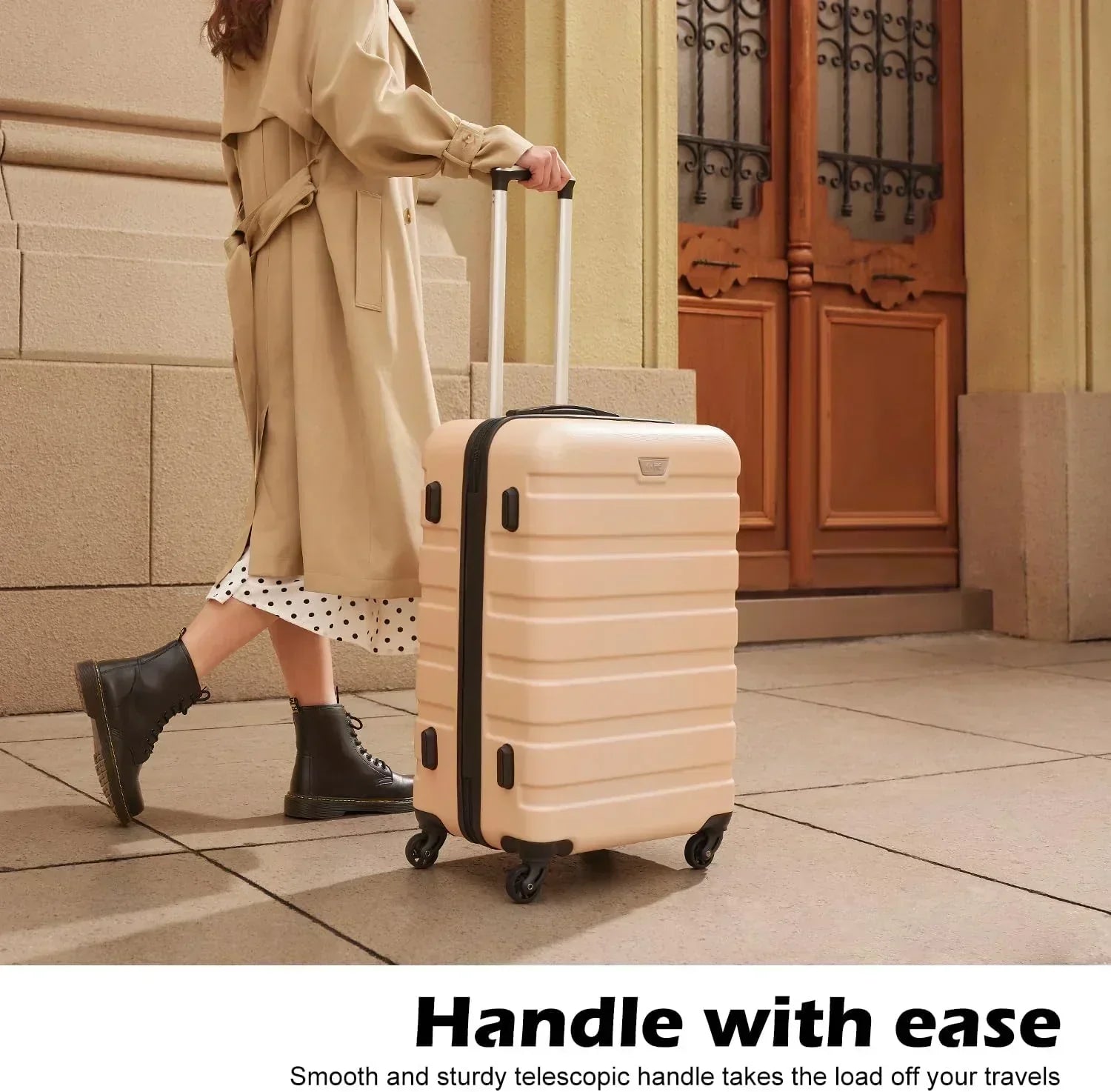 Luggage 3 Piece Set Suitcase Spinner Hardshell Lightweight TSA Lock wourant