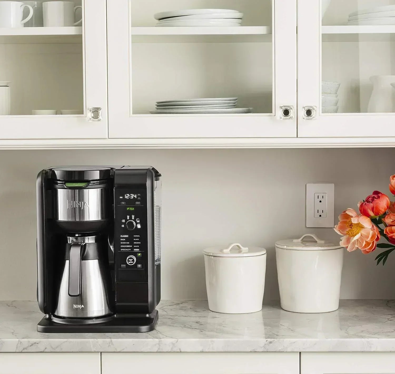 Ninja Hot and Cold Brewed System Tea and Coffee Maker with Auto-iQ 50 oz Thermos wourant