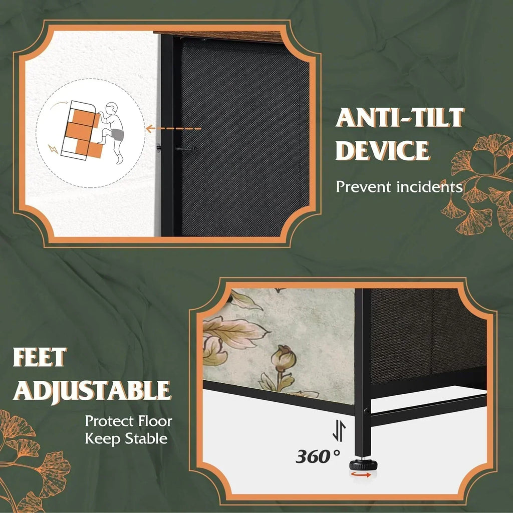 Storage Organizer Unit 11 Fabric Bins Storage Drawers Organizer Steel Frame Tall Storage Tower wourant