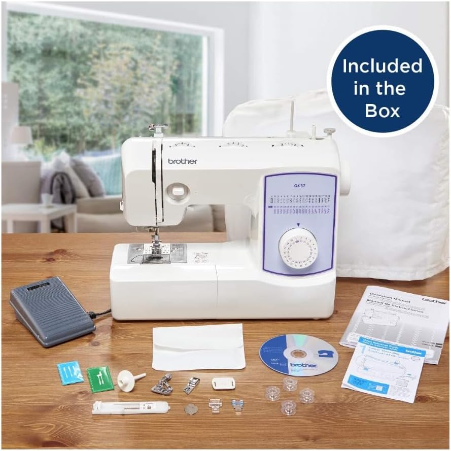 Sewing Machine GX37 37 Built-in Stitches 6 Included Sewing Feet wourant