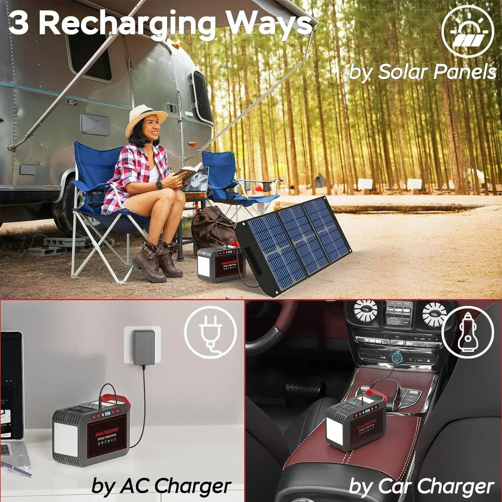 Portable Power Station 88Wh Camping Lithium Battery Solar Generator Fast Charging Power Bank wourant