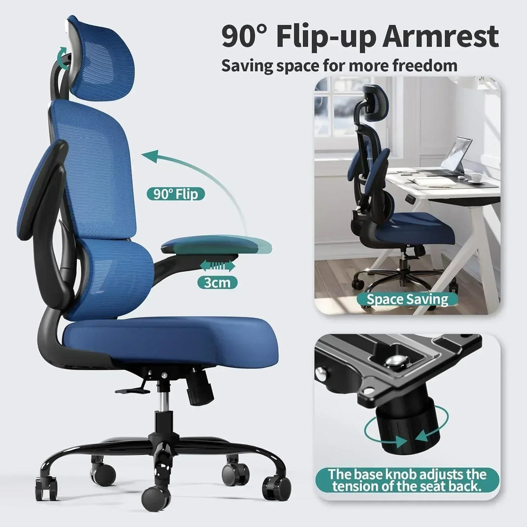 TRALT Office Chair Ergonomic Desk Chair 330 lbs Home Gaming Chair with Wheels wourant