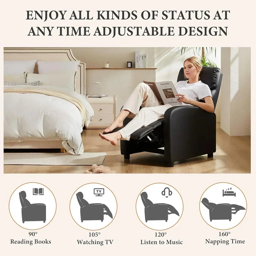 Adult massage recliner adjustable home theater seat modern fabric recliner wourant