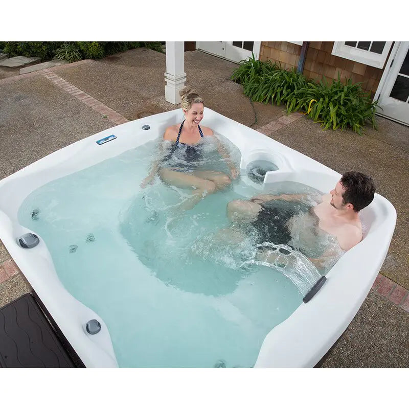 Lifesmart Spas 5 Person 23 Jet Rectangular Plug And Play Hot Tub with Ozonator in Espresso wourant