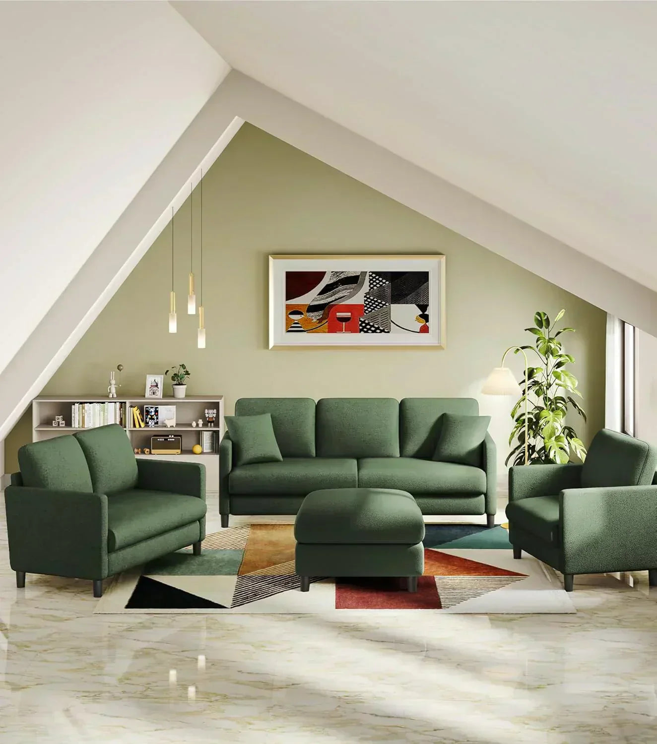 Loveseat Sofa 51" Love Seat Comfy Corduroy Small Loveseat Tool-Free Setup Couch wourant
