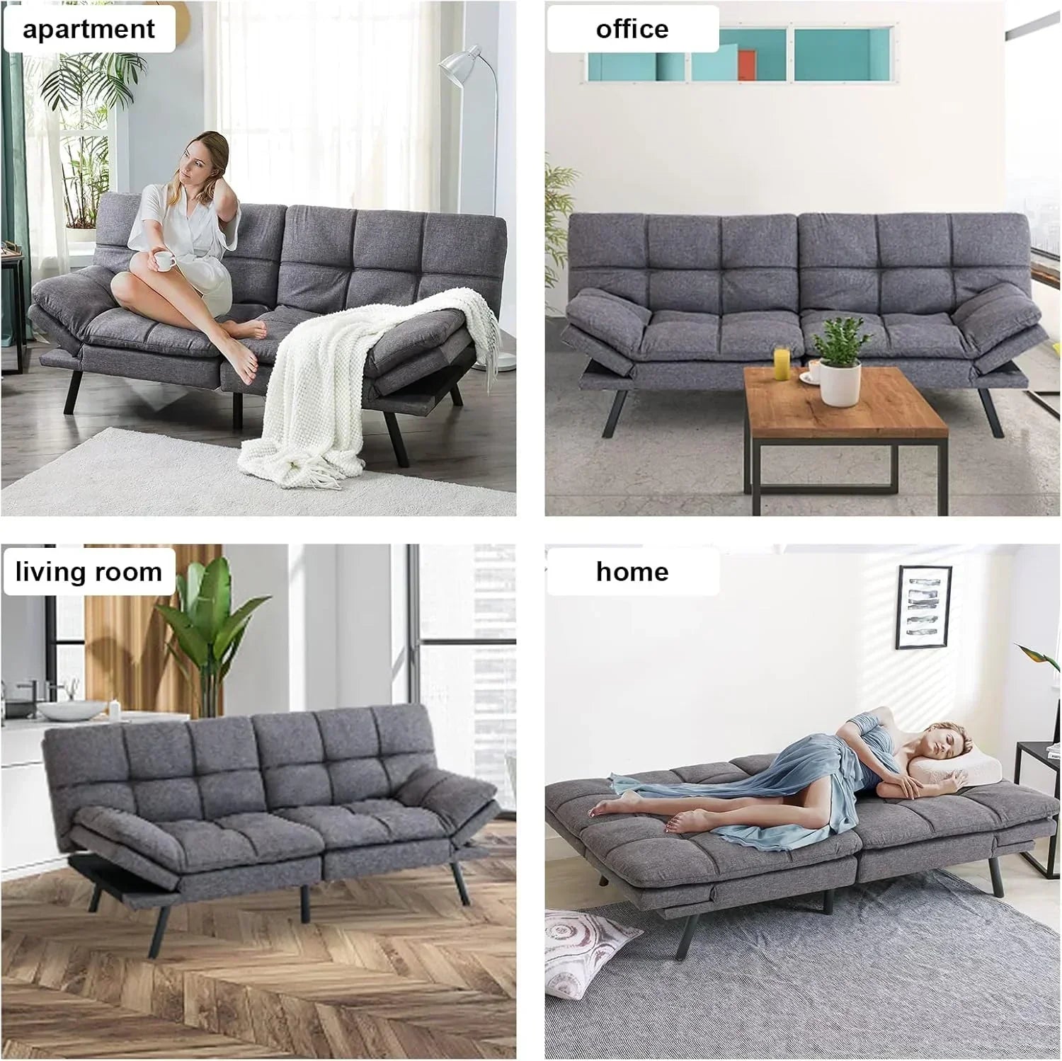 Futon Sofa Bed Memory Foam Sofa Bed Couch wourant