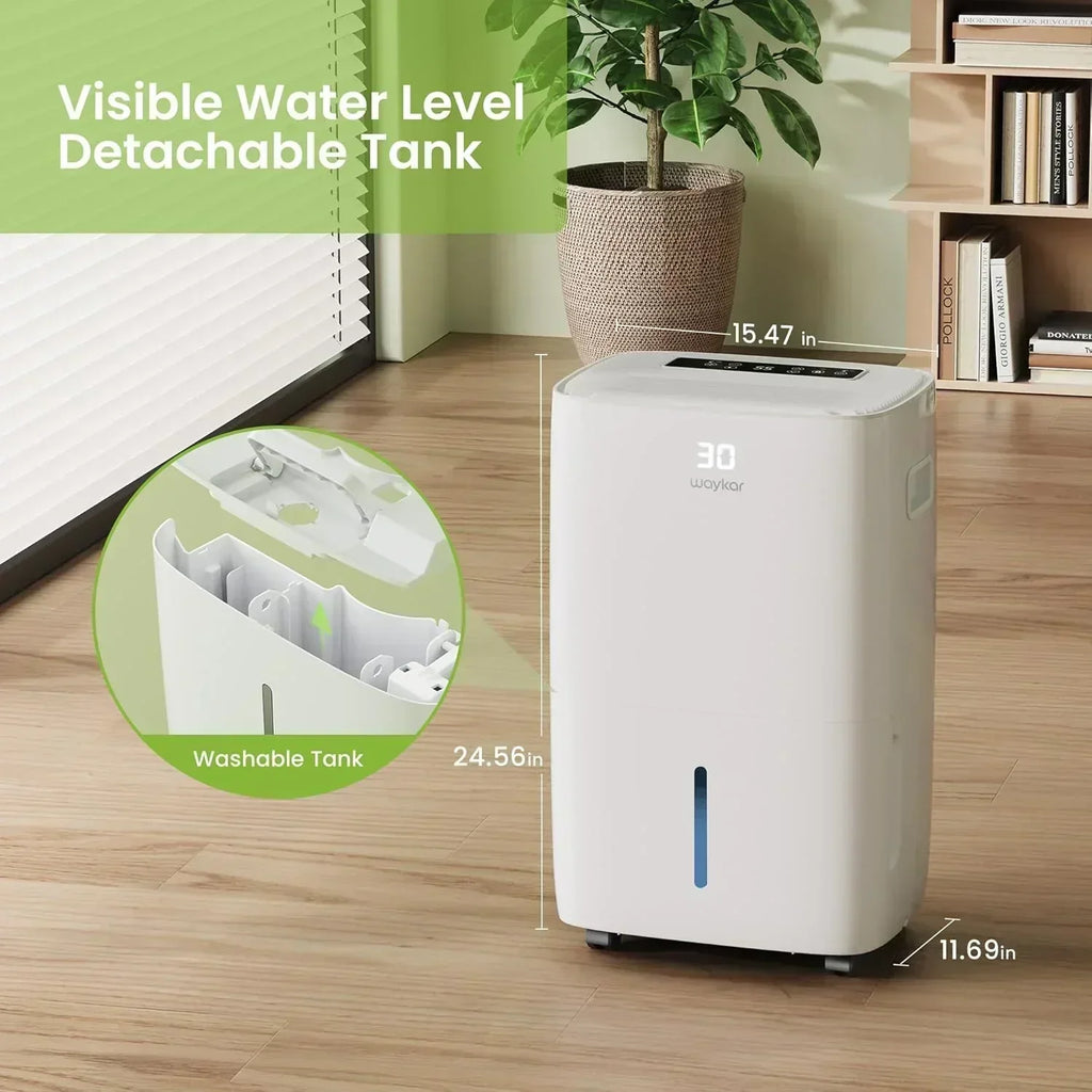 Waykar 2000 Sq Ft Dehumidifier for Home and Basements with Auto or Manual Drainage wourant