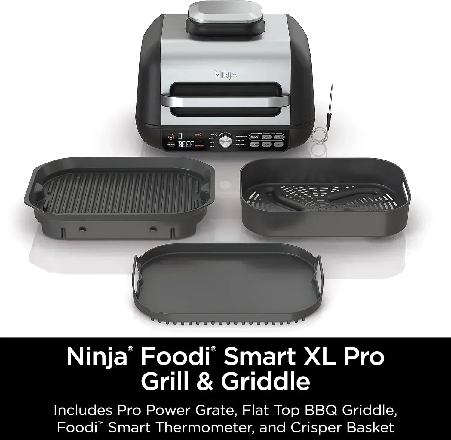 Ninja Foodi Smart XL 6-in-1 Indoor Grill with Air Fry Bake Roast Broil and Dehydrate wourant
